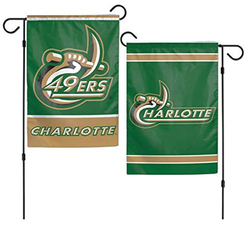 University North Carolina UNC Charlotte 49ers 12" x 18" Inch 2-Sided Design Outdoor Garden Flag