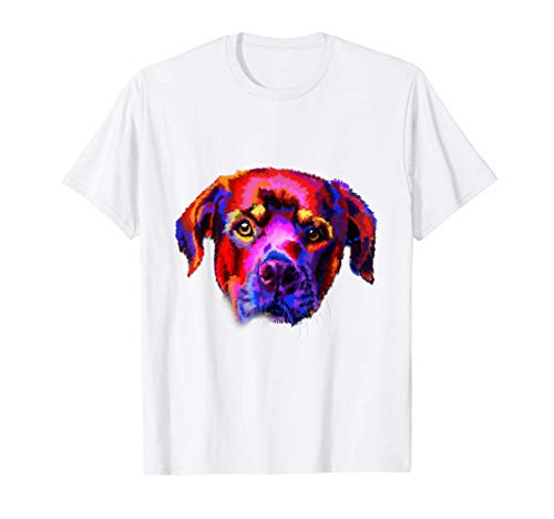 Colorful Rottweiler Dog Owner Paint Lover Painting Gift T-Shirt