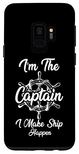 Galaxy S9 I'm The Captain Quote - Boat Steering Wheel Sailing Captain Case