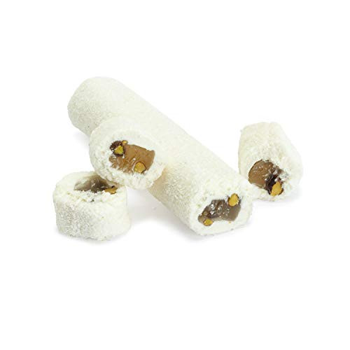 Marshmallow Walnut Pasha Turkish Delight Bar with Walnuts 12 Oz