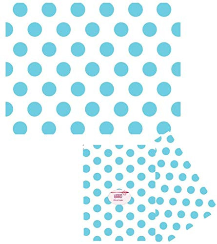 Polka Dot Design Printed Tissue Paper - for Gift Bags 24 Decorative Sheets 20" X 30"  Turquoise Polka DOT