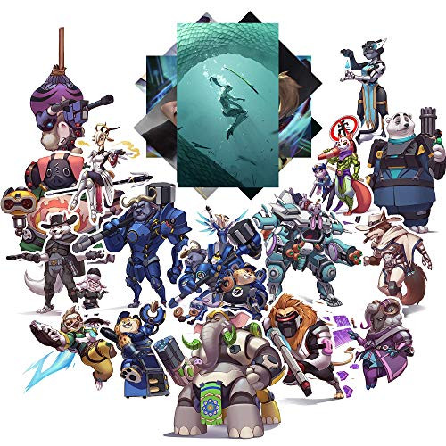 GTOTd Store Shooter Overwatch Stickers Animal Set #2 [Premium Quality Matte Waterproof Vinyl Stickers for Water Bottles?Laptops, MacBook, Skateboards, Luggage, Cars, Bumpers, Bikes, Bicycles, Bedro