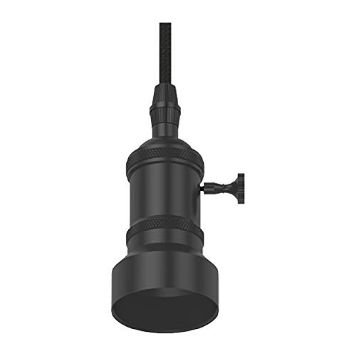 GE Vintage Style Pendant Light Fixture  Black Vintage Pendant Light  Hanging Light for Medium Base Bulb  60-Watt Maximum  Bulb not Included   Pair with GE LED Vintage Light Bulbs  1-Pack