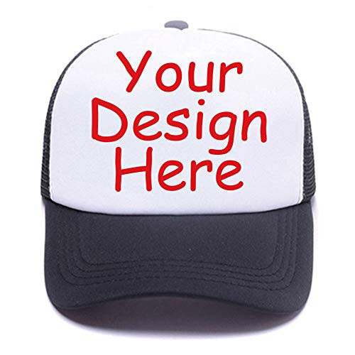Men Womens Custom Hat Graphic Fashion Trucker Hats Adjustable Baseball Cap. Black Men Womens Custom Hat Graphic Fashion Trucker Hats Adjustable Baseball Cap. Black