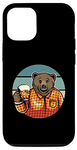 iPhone 12 12 Pro Bear Beer Drinker Drink Drinking Alcohol Pub Club Jug Gift Case