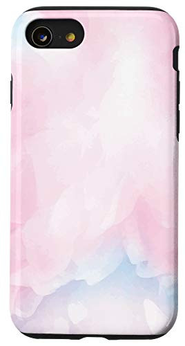 iPhone SE  2020    7   8 Design Gift Abstract Color Pattern Pink Light-Blue Paint Case
