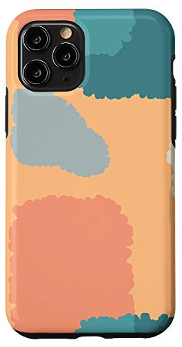 iPhone 11 Pro Design Gift Abstract Color Pattern Pastel Orange Yellow Blue Case