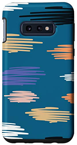 Galaxy S10e Design Gift Abstract Pattern Colorful Paint Blue Orange Case