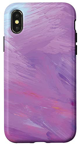 iPhone X XS Design Gift Abstract Pattern Colorful Paint Purple Pastel Case