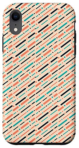 iPhone XR Design Gift Cool Pattern Colorful Pastel Blue Orange Lines Case