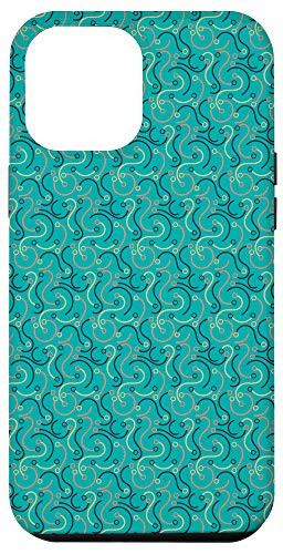 iPhone 12 Pro Max Design Gift Cool Pattern Pastel Mint Yellow Orange Lines Case