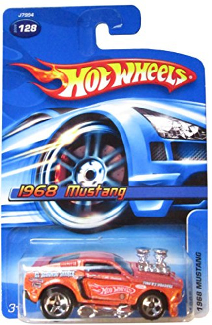 Hot Wheels 2006-128 1968 Mustang Orange 5-Spokes Collectible Collector Car Mattel 1 64 Scale Hot Wheels 2006-128 1968 Mustang Orange 5-Spokes Collectible Collector Car Mattel 1 64 Scale