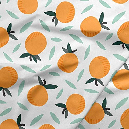 Fruity Oranges White - Paintbrush Studio 100% Cotton Fabric Fruity Oranges White - Paintbrush Studio 100% Cotton Fabric