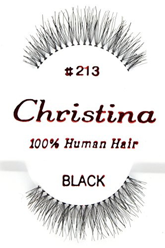6X Eyelashes - 213 Christina 100% Human Hair Fake Eyelashes
