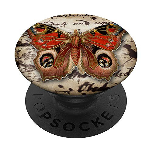 Butterfly Pop Socket - Butterfly Popsocket - Orange Black PopSockets PopGrip  Swappable Grip for Phones  and  Tablets