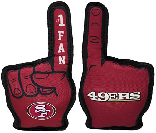 Pets First NFL SAN Francisco 49ERS 1 Fan Toy for Dogs  and  Cats. Best Tough PET Toy with Inner Squeaker.  SAN-3277