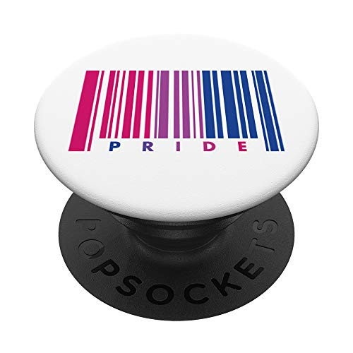 Barcode Bisexual Pride LGBT White Lesbian Gay Flag Gifts PopSockets Grip and Stand for Phones and Tablets