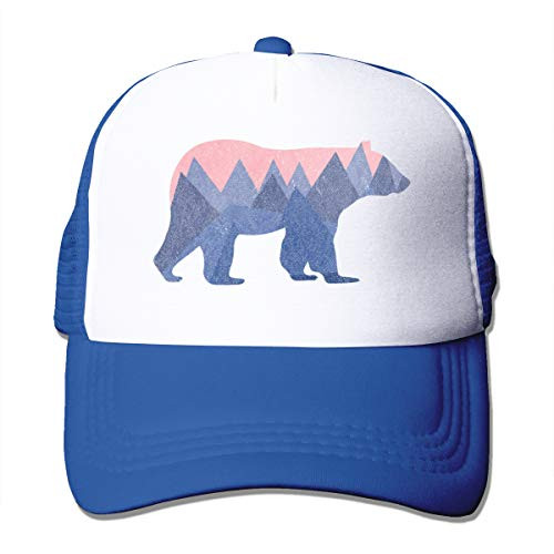 Waldeal Boys' Bear Mountain Adjustable Trucker Hat Kids Mesh Baseball Cap Royal Blue