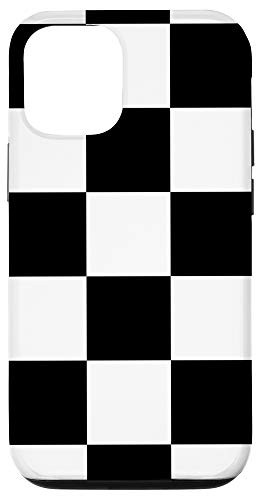 iPhone 12 12 Pro Checkered Flag  Checkerboard  Black and White Checkered Case