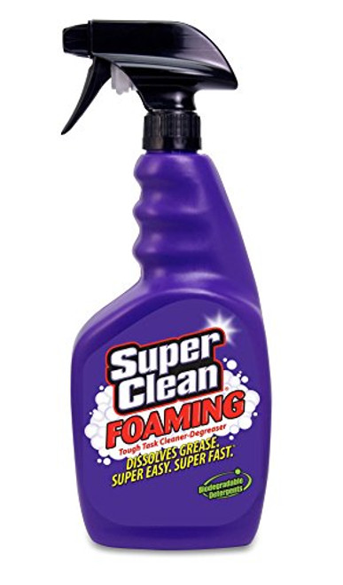 Super Clean Foaming Multi-Surface All Purpose Cleaner Degreaser Spray  Biodegradable  Full Concentrate  32 ounce