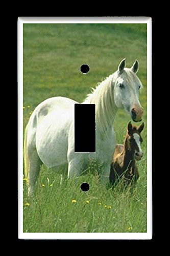 Single Toggle  1-toggle  Light Switch Plate Cover - Horses - Horse Design 15