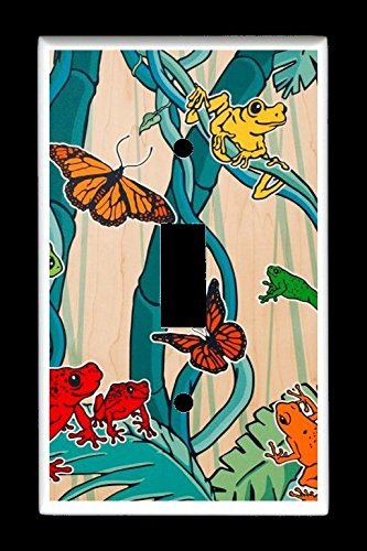 Single Toggle  1-toggle  Light Switch Plate Cover - Frogs - Frogs in the Rainforest