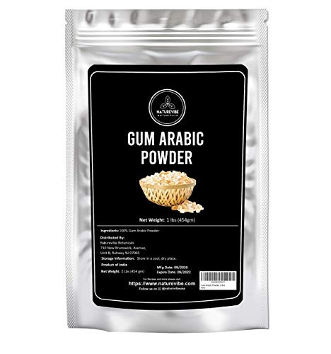 Naturevibe Botanicals Gum Arabic Powder  1lbs