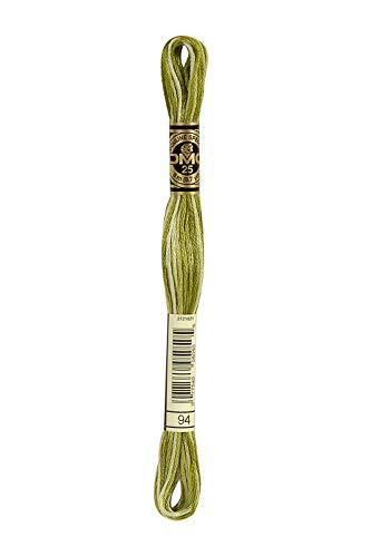 DMC Bulk Buy Thread 6-Strand Embroidery Cotton 8.7 Yards Variegated Khaki Green 117-94  12-Pack