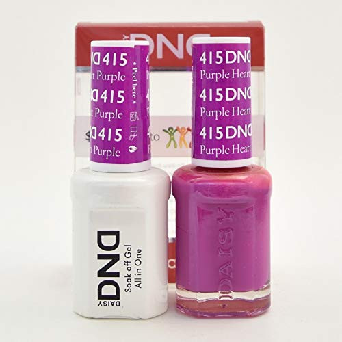 DND Gel  and  Matching Polish Set 415 - Purple Heart . Buy 5 any colors get 1 Diamond super fast drying top coat 0.5 oz Free by DND Gel