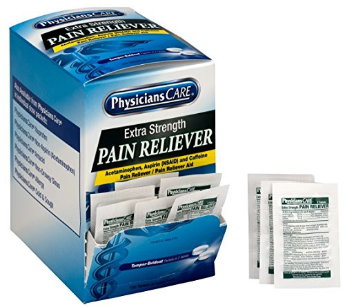 PhysiciansCare by First Aid Only Extra Strength Pain Reliever  Compare to Excedrin   50 Count