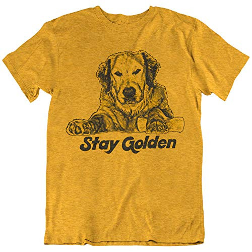Stay Golden T-Shirt for Golden Retriever Lovers  Gold  XLarge