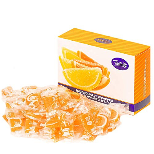 Funtasty Orange Jelly Slices  Individually Wrapped Candy - Kosher - Gift Box - 32 Ounces