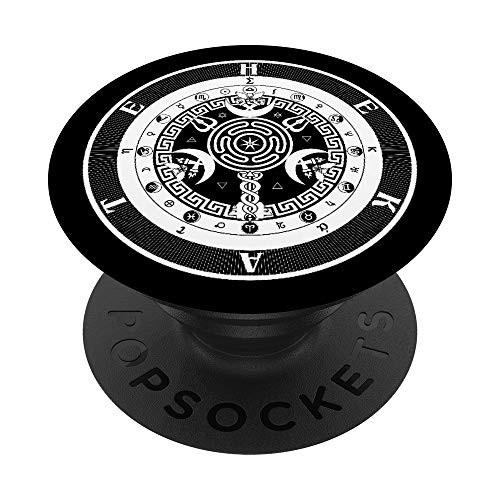 Pagan Hekate Symbol Pagan Wicca Symbol Hecate Wheel Goddess PopSockets PopGrip  Swappable Grip for Phones  and  Tablets