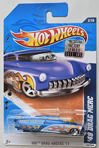 Hot Wheels 1 64 Scale 2011 Drag Racers 2 10  Blue '49 Drag MERC 122 244