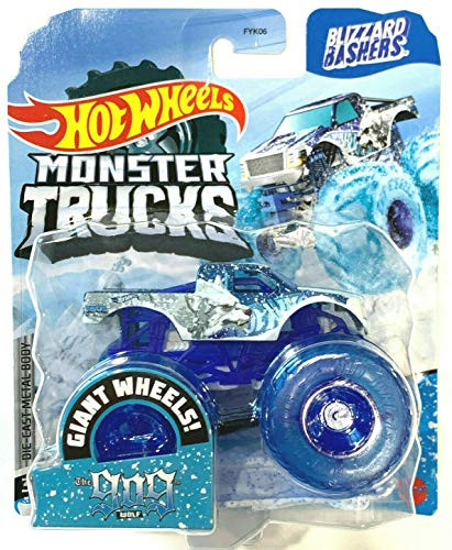 DieCast Hotwheels Monster Trucks 2020 Blizzard Bashers  The 909  Wolf 1 64 Scale