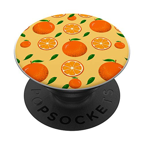 Plant Fruit Pattern Gift Fresh Oranges Citrus Tropical Fruit PopSockets PopGrip  Swappable Grip for Phones  and  Tablets