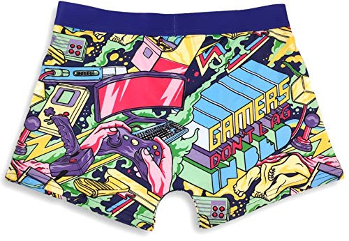 Funny Boxer Briefs - Novelty Boxers  Humorous Underwear  Gag Gifts for Men  Gamers Don't Lag  Large