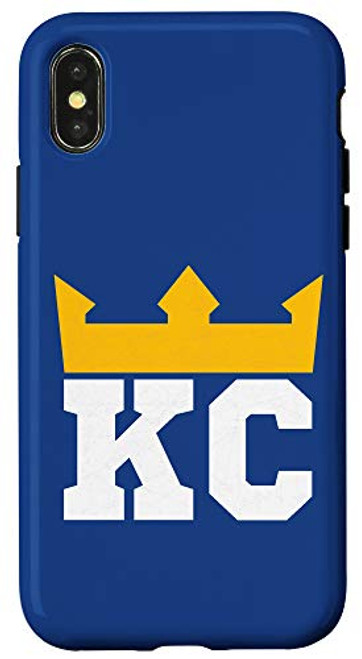 iPhone X XS Kansas City KC Crown Kc Blue Yellow Retro Trowback Locals Case iPhone X XS Kansas City KC Crown Kc Blue Yellow Retro Trowback Locals Case