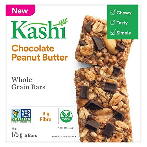 KASHI Whole Grain Bar  Chocolate Peanut Butter  175g 6.2 oz.  5 bars   Imported from Canada
