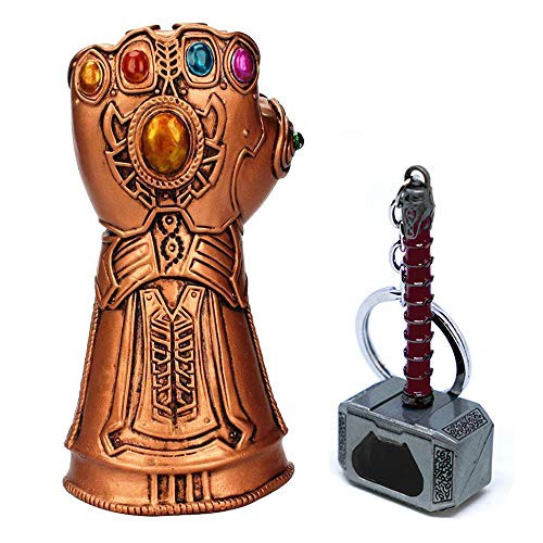 Nidavellir 2-Pack Infinity Gauntlet Bottle Opener Thanos Glove Bottle Opener Fist Beer Bottle Opener and Mjolnir Keychain Bottle Opener Nidavellir 2-Pack Infinity Gauntlet Bottle Opener Thanos Glove Bottle Opener Fist Beer Bottle Opener and Mjolnir Keychain Bottle Opener