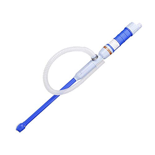 TeeBetter Battery Operated Liquid Transfer Pump Automatic Siphon Pump Portable Pipe Pumping with Bendable Suction Tube Multi-Use Hand Fuel Pump for Fuel Gas Oil Gasoline Water  Blue