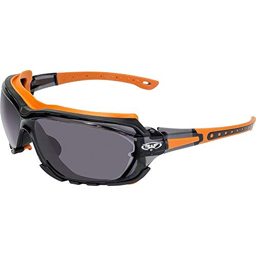 Global Vision Octane Anti-Fog Sunglasses Smoke Lens ANSI Z87.1 Sport Motorcycle  Orange