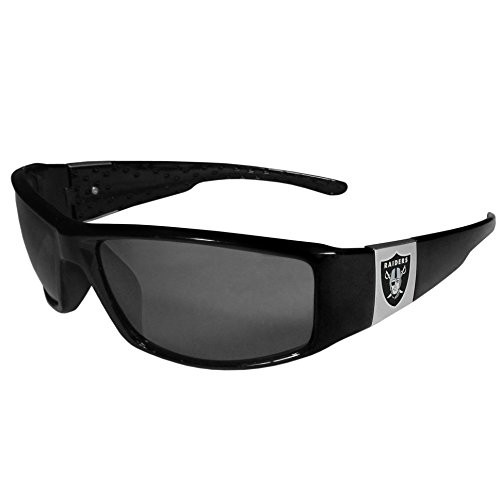 NFL Siskiyou Sports Fan Shop Las Vegas Raiders Chrome Wrap Sunglasses One Size Black NFL Siskiyou Sports Fan Shop Las Vegas Raiders Chrome Wrap Sunglasses One Size Black