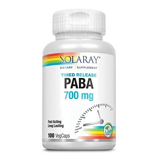 Solaray Paba TSTR Vitamin Capsules  700 mg  100 Count
