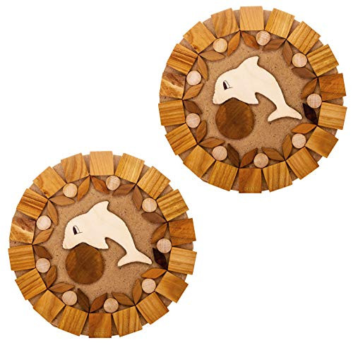 Wooden Mat Trivet for Hot Pot Dish - Pack of 2 - Modern Wood Table Protector for Pan - Coasters for Pots Pans Wooden Mat Trivet for Hot Pot Dish - Pack of 2 - Modern Wood Table Protector for Pan - Coasters for Pots Pans