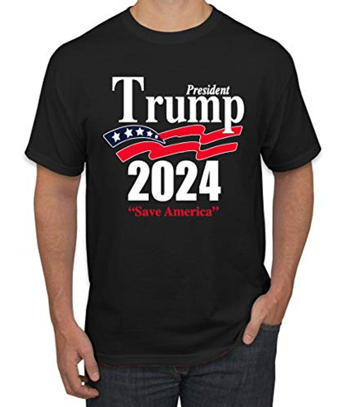 Trump 2024 Shirt Keep America Great T-Shirt Reelect President Donald Trump Mens Womens Non-PC Tee  Black  X-Large