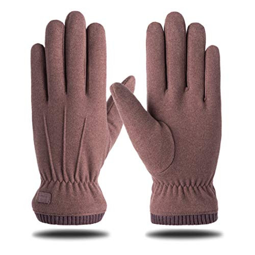 Womens Winter Gloves Touch Screen Warm Thermal Soft Lining Elastic Cuff Cold Weather Windproof Gloves Purple