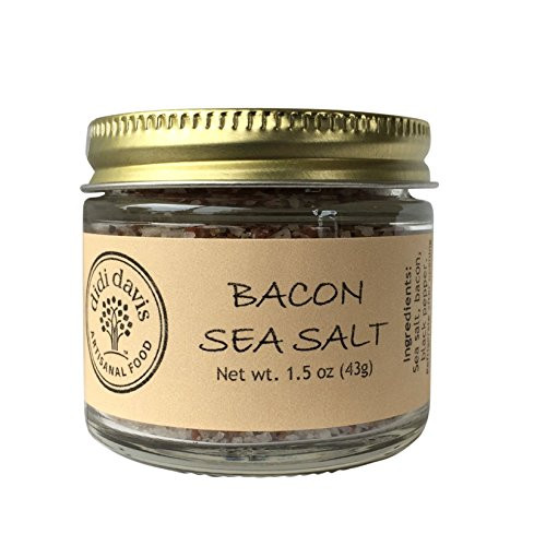 didi davis food  Salt Traders  Real Smoked Bacon Flavored Sea Salt - 1.5 oz Net Wt.  Glass Jar