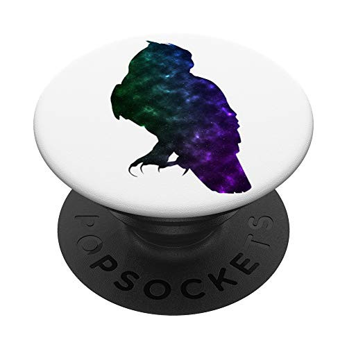 Owl Cute Bird Art Colorful Creative Mix Paints Animal Lover PopSockets PopGrip  Swappable Grip for Phones  and  Tablets