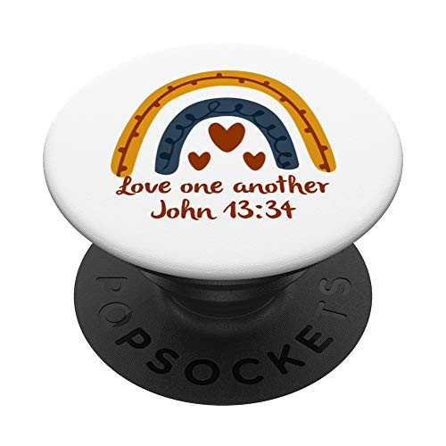 Love One Another John 13 3 Christian Faith Bible John 3 16 PopSockets PopGrip  Swappable Grip for Phones  and  Tablets